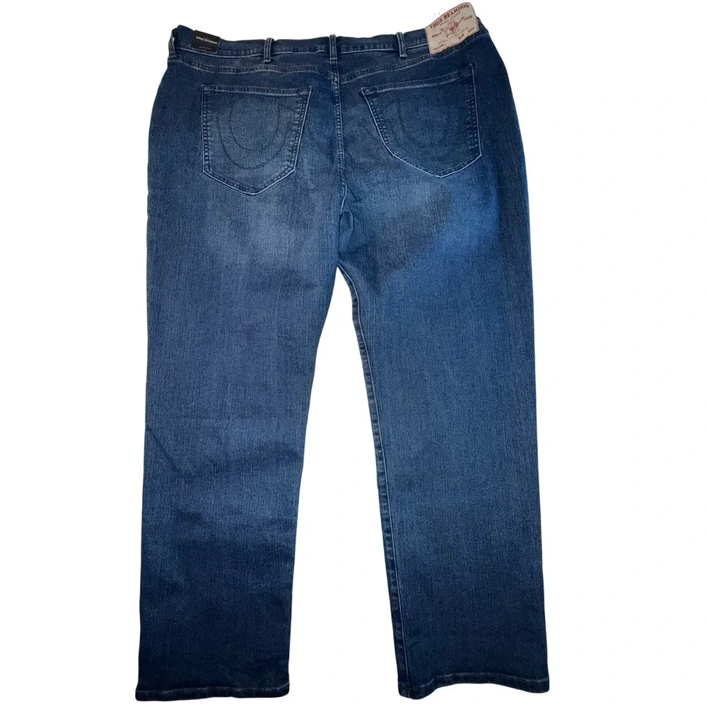 True Religion Bobby Relaxed Baggy Jeans Medium Mistletoe Wash Blue Mens 44
